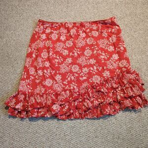 Back In The Saddle Tiered Ruffle Skirt Womens 3X Western Cowgirl Boho Cottage